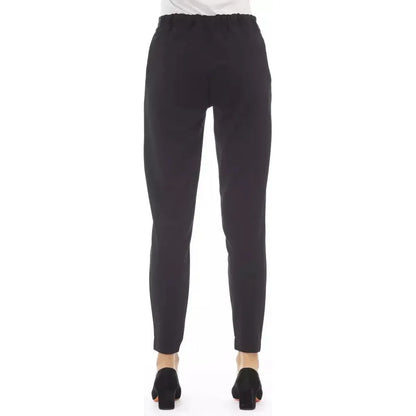 Alpha Studio Black Polyester Women Pant Alpha Studio