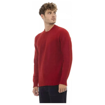 Alpha Studio Red Wool Men's Sweater Alpha Studio