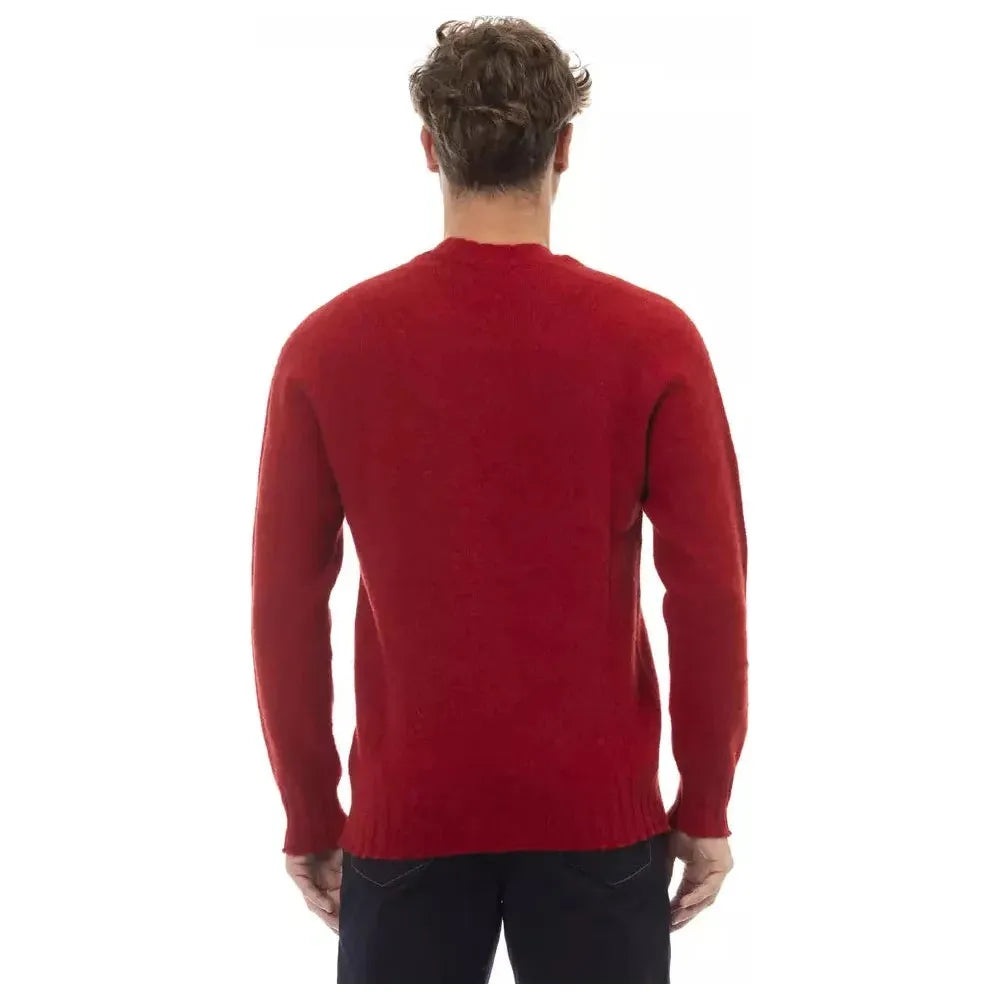 Alpha Studio Red Wool Men's Sweater Alpha Studio