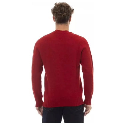 Alpha Studio Red Wool Men's Sweater Alpha Studio