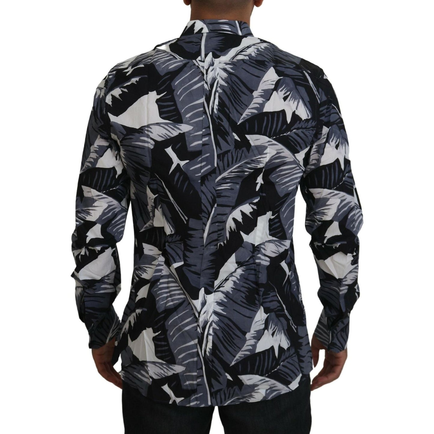 Dolce & Gabbana Multicolor Banana Leaf Print Casual Shirt Dolce & Gabbana