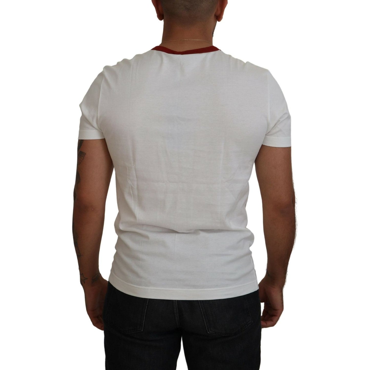 Dolce & Gabbana Elegant White Crewneck Cotton T-Shirt Dolce & Gabbana