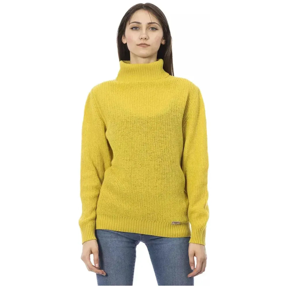 Baldinini Trend Yellow Wool Women Sweater Baldinini Trend