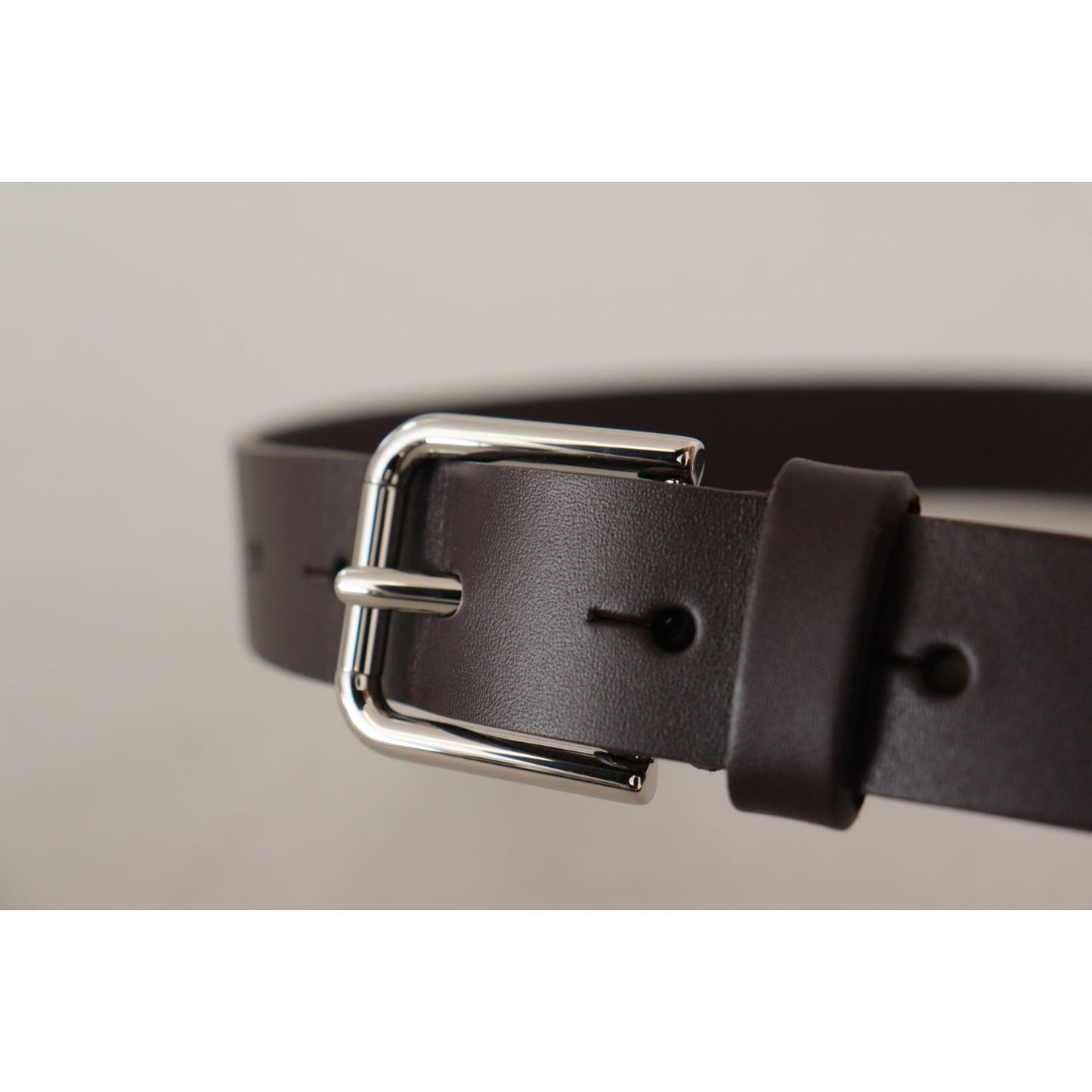 Dolce & Gabbana Elegant Leather Belt With Logo Buckle Dolce & Gabbana