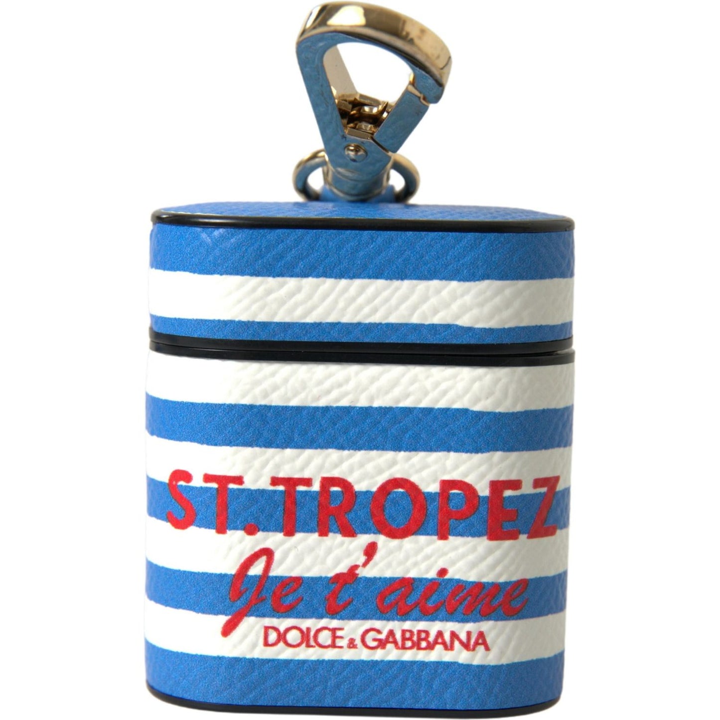 Dolce & Gabbana Chic Striped Leather Airpods Case Dolce & Gabbana