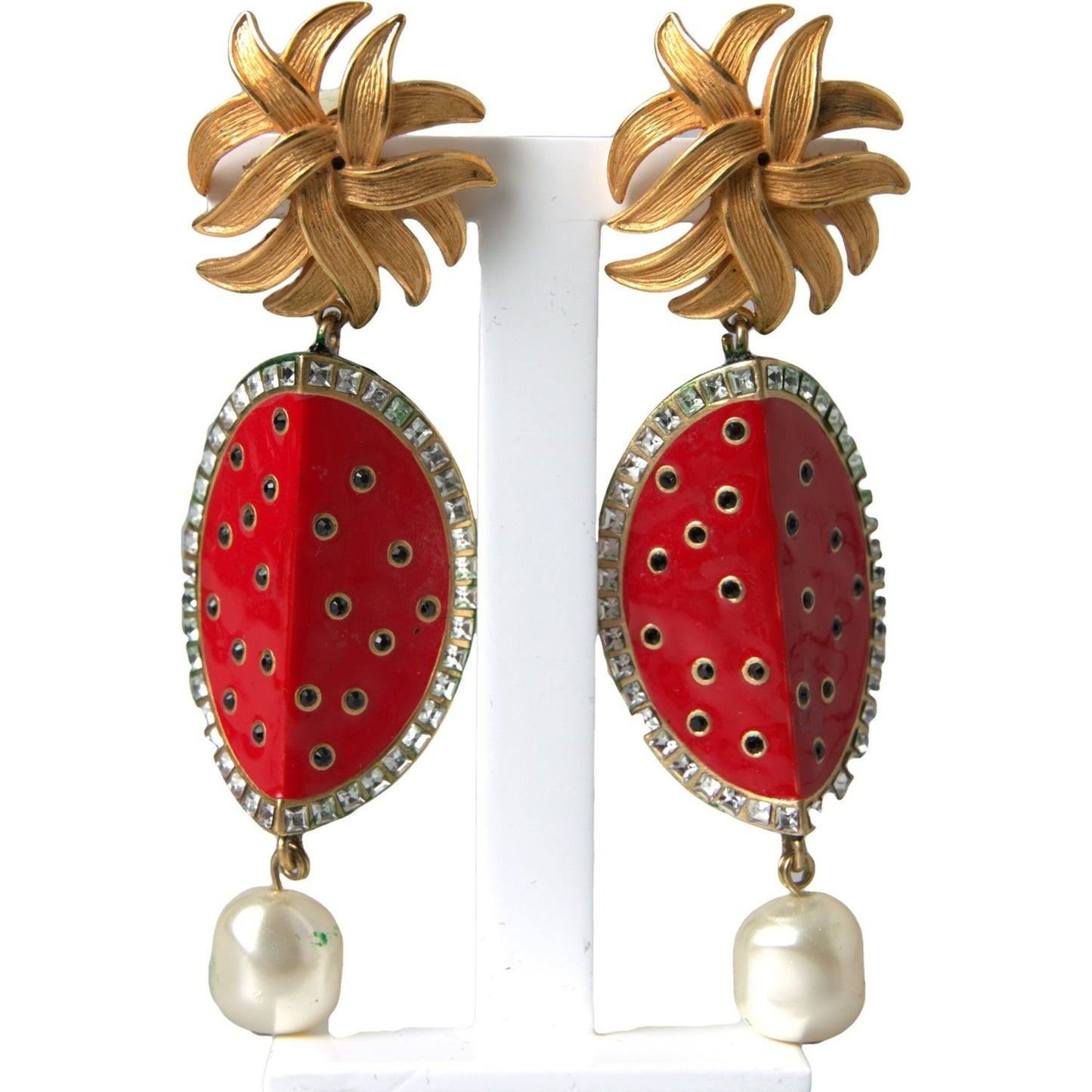 Dolce & Gabbana Radiant Red Watermelon Clip-On Earrings Earrings Dolce & Gabbana