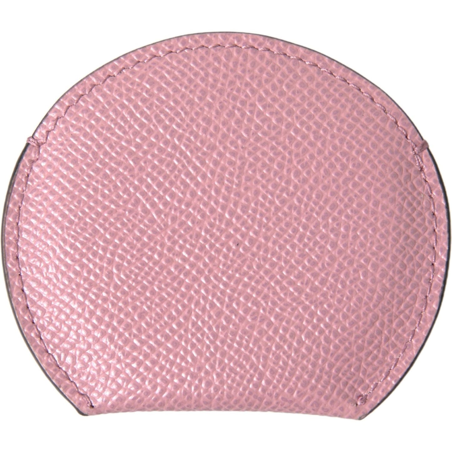 Dolce & Gabbana Elegant Pink Leather Hand Mirror Holder Dolce & Gabbana