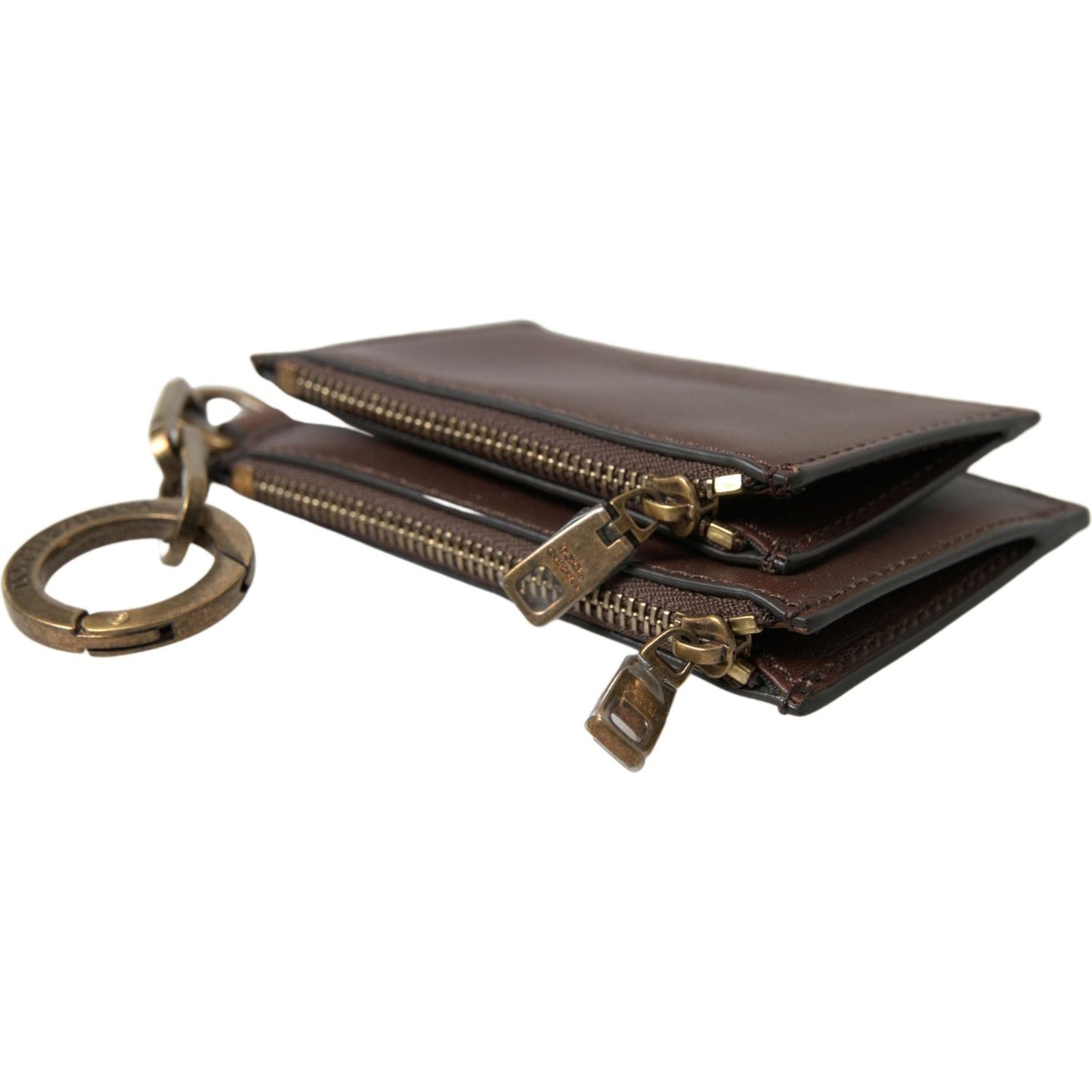 Dolce & Gabbana Elegant Brown Leather Coin Purse Wallet Dolce & Gabbana