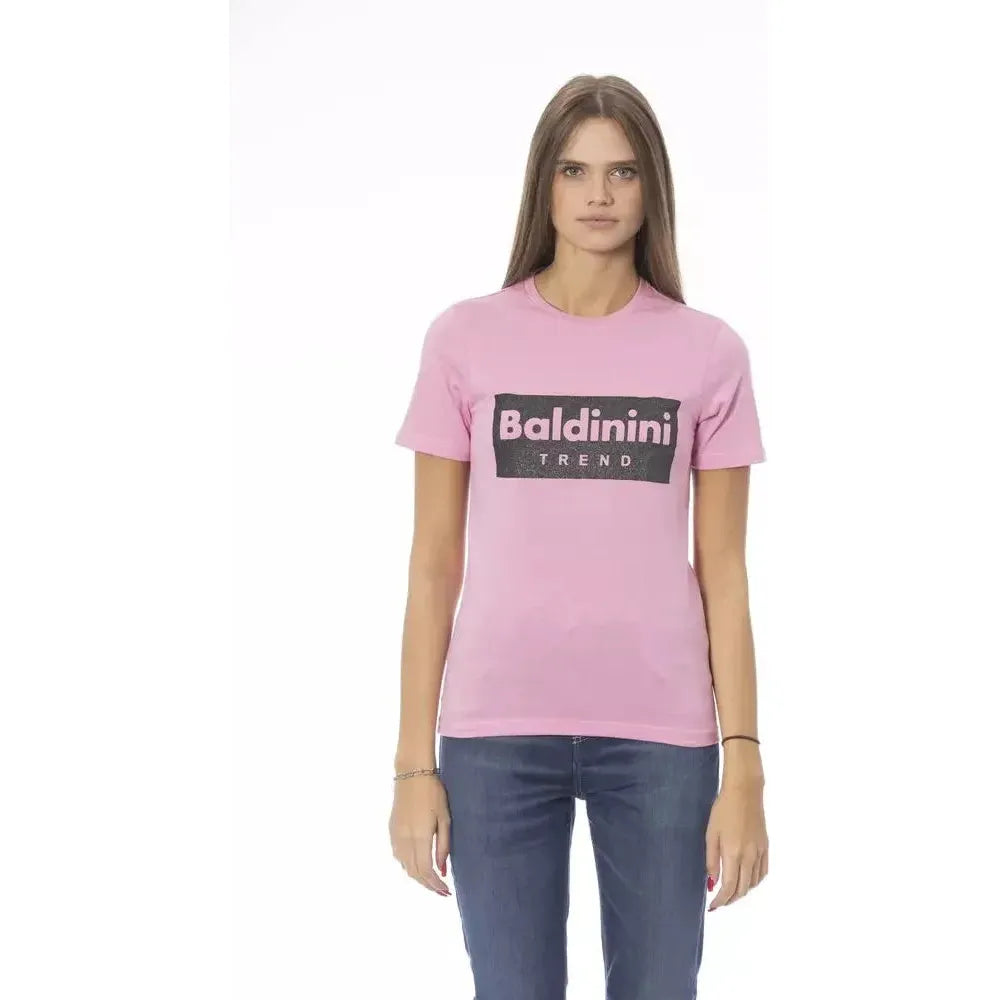 Baldinini Trend Pink Cotton Women T-Shirt Baldinini Trend