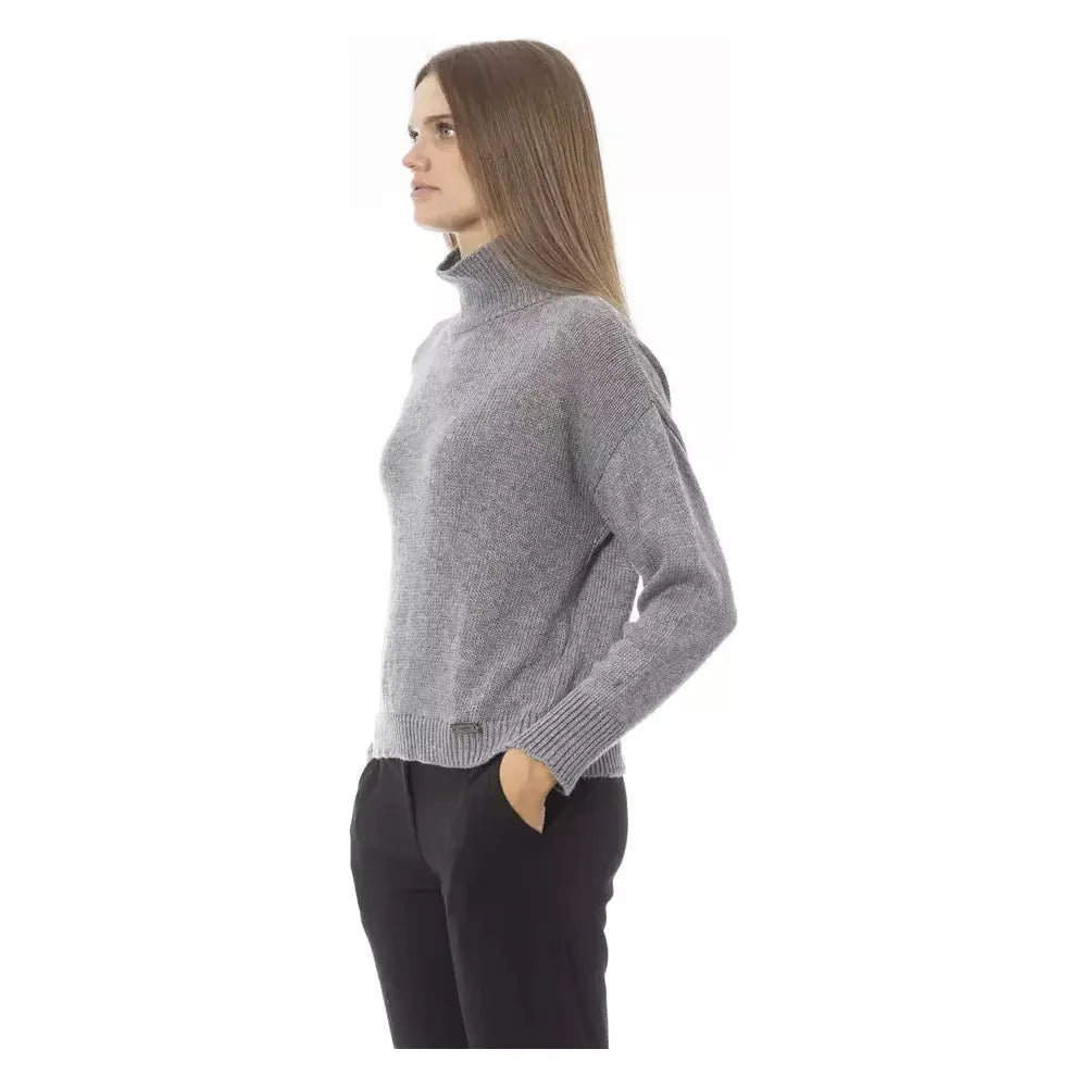 Baldinini Trend Gray Wool Women Sweater Baldinini Trend