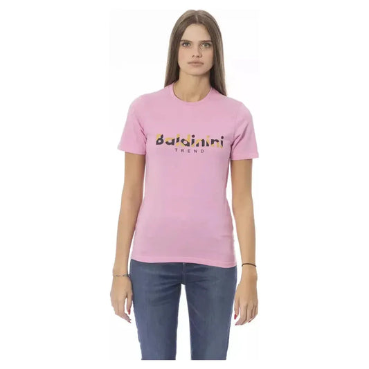 Baldinini Trend Pink Cotton Women T-Shirt Baldinini Trend