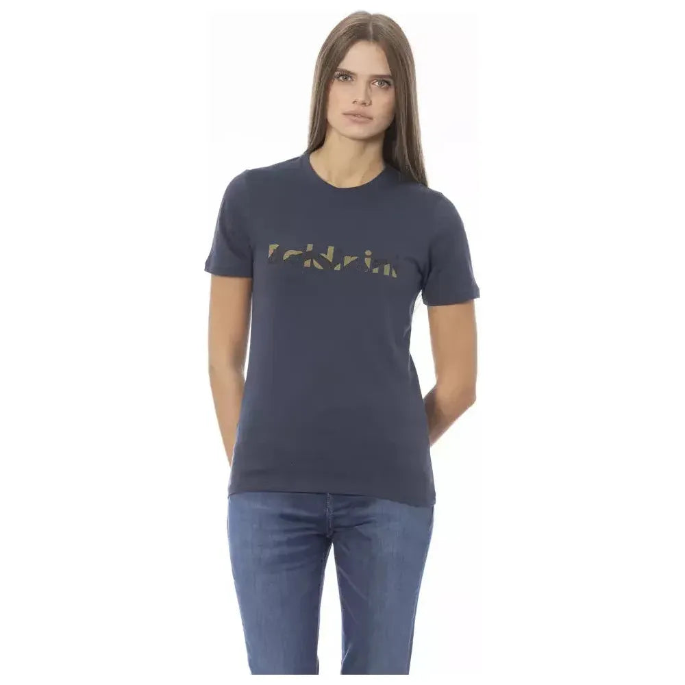 Baldinini Trend Blue Cotton Women T-Shirt Baldinini Trend