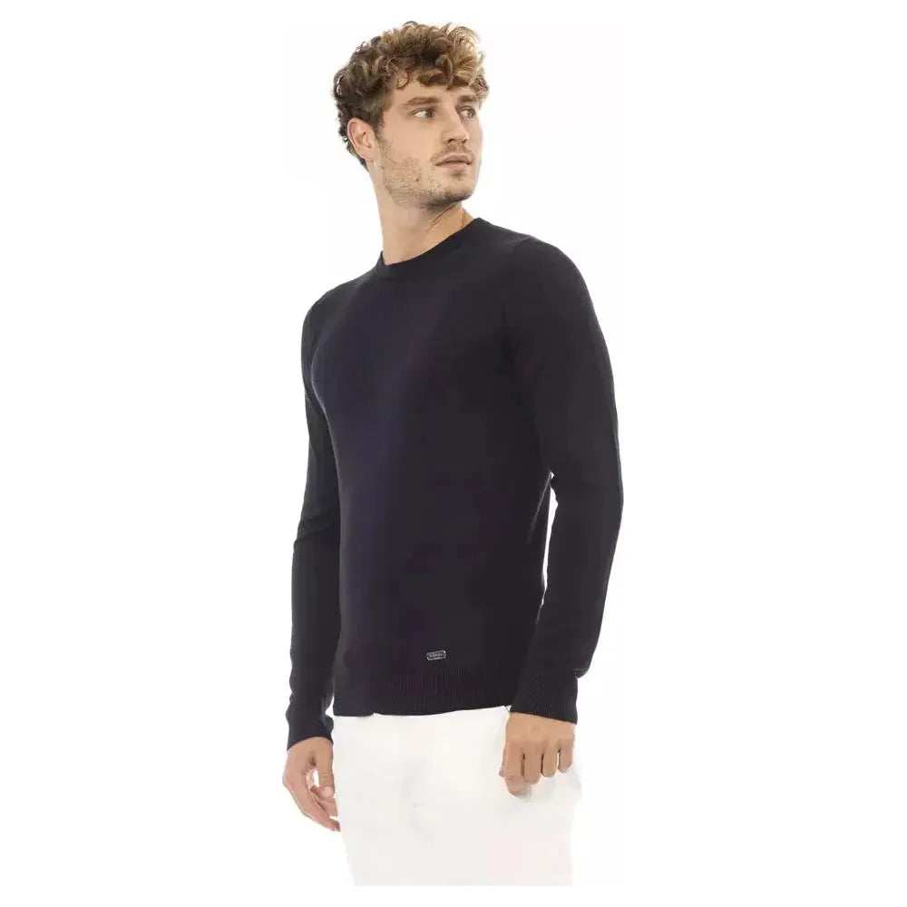 Baldinini Trend Blue Modal Men Sweater Baldinini Trend