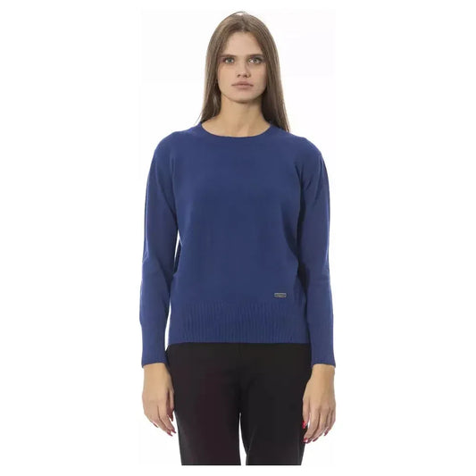 Baldinini Trend Blue Wool Women Sweater Baldinini Trend