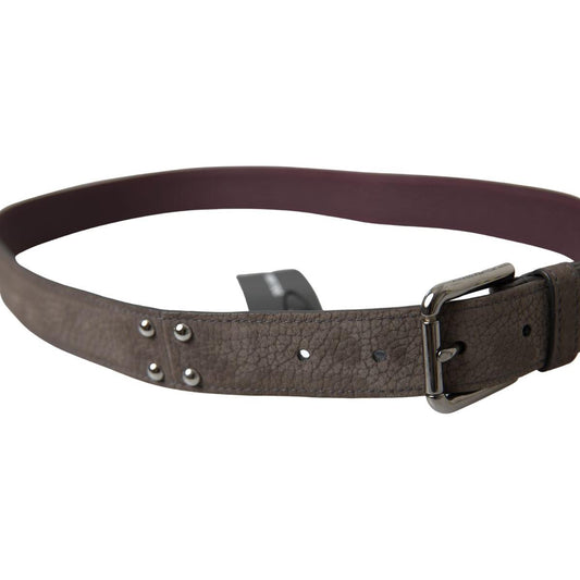 Dolce & Gabbana Elegant Brown Leather Belt with Metal Buckle Dolce & Gabbana