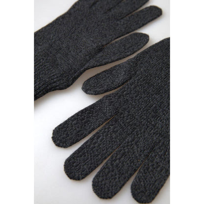 Dolce & Gabbana Gray Virgin Wool Knit Hands Mitten Men Gloves 1728,67345645728,9|M,Accessories,Dolce & Gabbana,Gloves - Accessories,Gloves - Men - Accessories,Gray,Material: 100% Virgin Wool,Men,Men - Accessories,New with tags