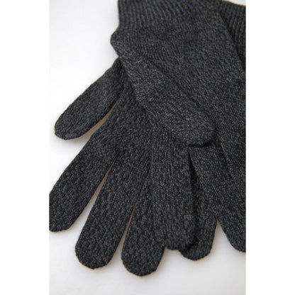 Dolce & Gabbana Gray Virgin Wool Knit Hands Mitten Men Gloves 1728,67345645728,9|M,Accessories,Dolce & Gabbana,Gloves - Accessories,Gloves - Men - Accessories,Gray,Material: 100% Virgin Wool,Men,Men - Accessories,New with tags
