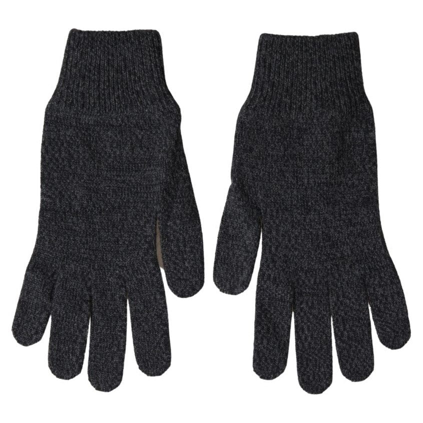 Dolce & Gabbana Gray Virgin Wool Knit Hands Mitten Men Gloves 1728,67345645728,9|M,Accessories,Dolce & Gabbana,Gloves - Accessories,Gloves - Men - Accessories,Gray,Material: 100% Virgin Wool,Men,Men - Accessories,New with tags