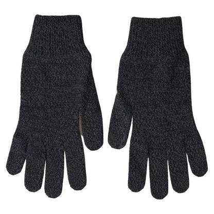 Dolce & Gabbana Gray Virgin Wool Knit Hands Mitten Men Gloves 1728,67345645728,9|M,Accessories,Dolce & Gabbana,Gloves - Accessories,Gloves - Men - Accessories,Gray,Material: 100% Virgin Wool,Men,Men - Accessories,New with tags