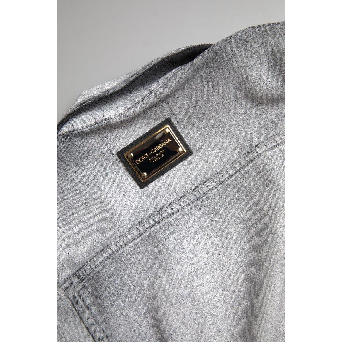 Dolce & Gabbana Elegant Gray Cotton Stretch Denim Jacket Dolce & Gabbana