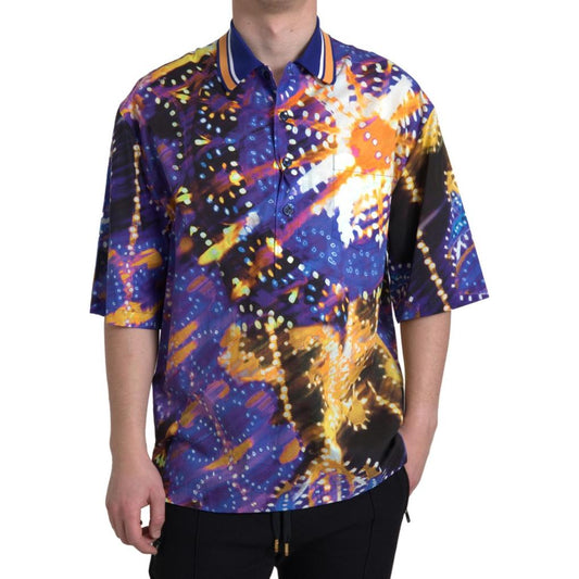 Dolce & Gabbana Luminaire Print Cotton Polo Top Men Shirt 1728,67345645728,Clothing,Dolce & Gabbana,IT39 | S,IT40 | M,IT41 | L,IT44 | 3XL,Material: 100% Cotton,Men,Men - Clothing,Multicolor,New with tags,Polo Shirts - T-Shirts - Clothing,T-Shirts - Clothi