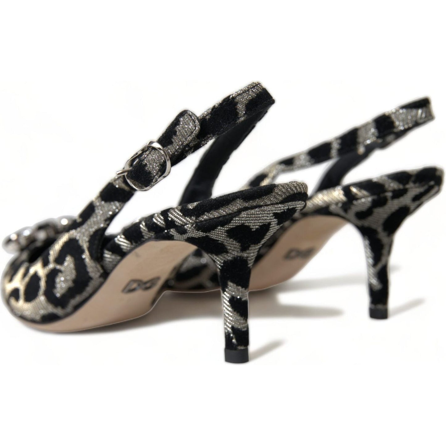 Dolce & Gabbana Crystal Leopard Slingback Heels Pumps Dolce & Gabbana