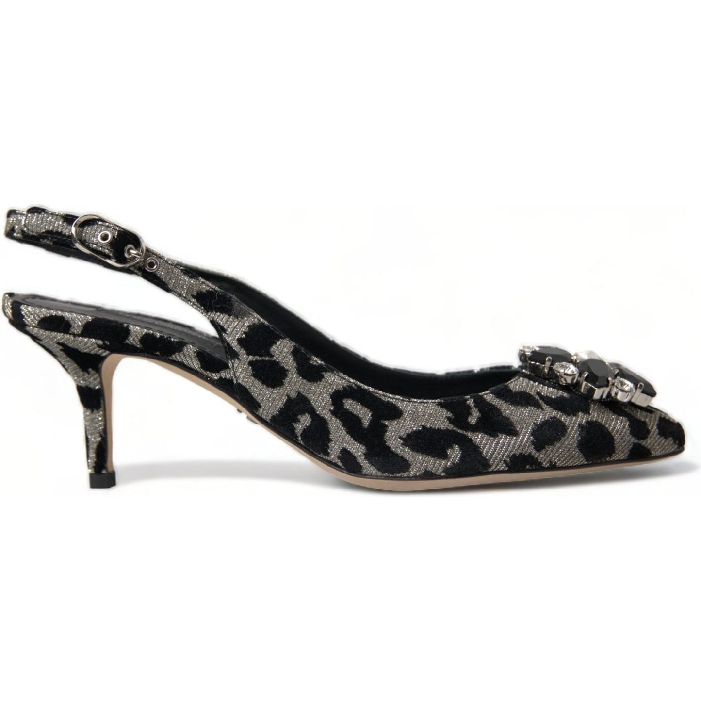 Dolce & Gabbana Crystal Leopard Slingback Heels Pumps Dolce & Gabbana