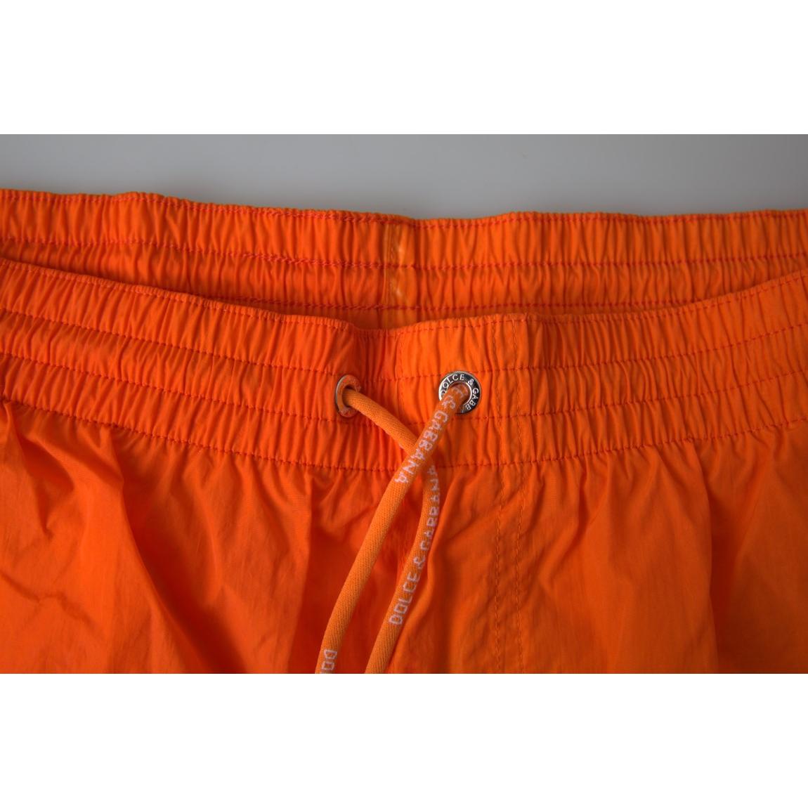 Dolce & Gabbana Gradient Effect Swim Shorts in Vibrant Orange Dolce & Gabbana