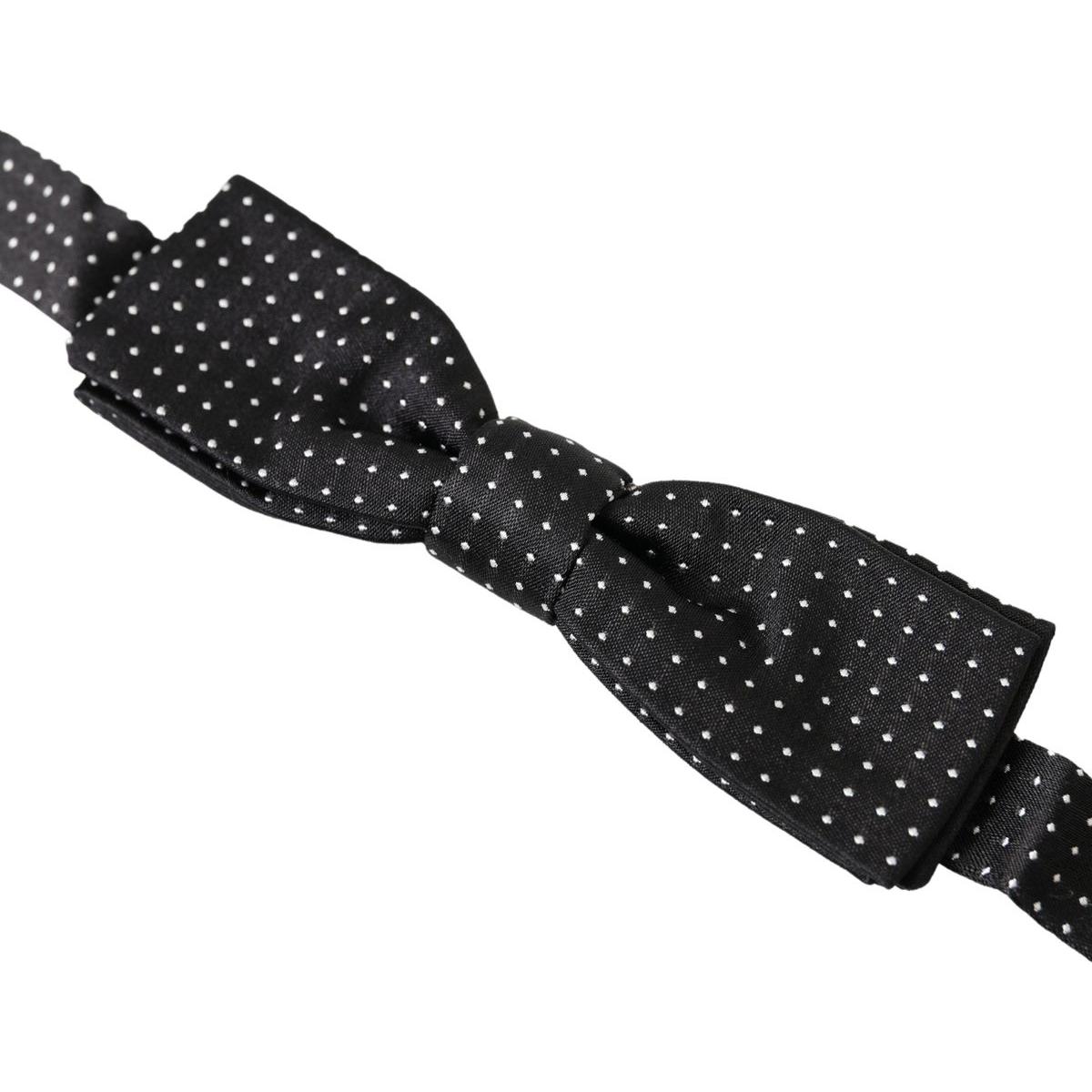 Dolce & Gabbana Elegant Silk Black Bow Tie Dolce & Gabbana