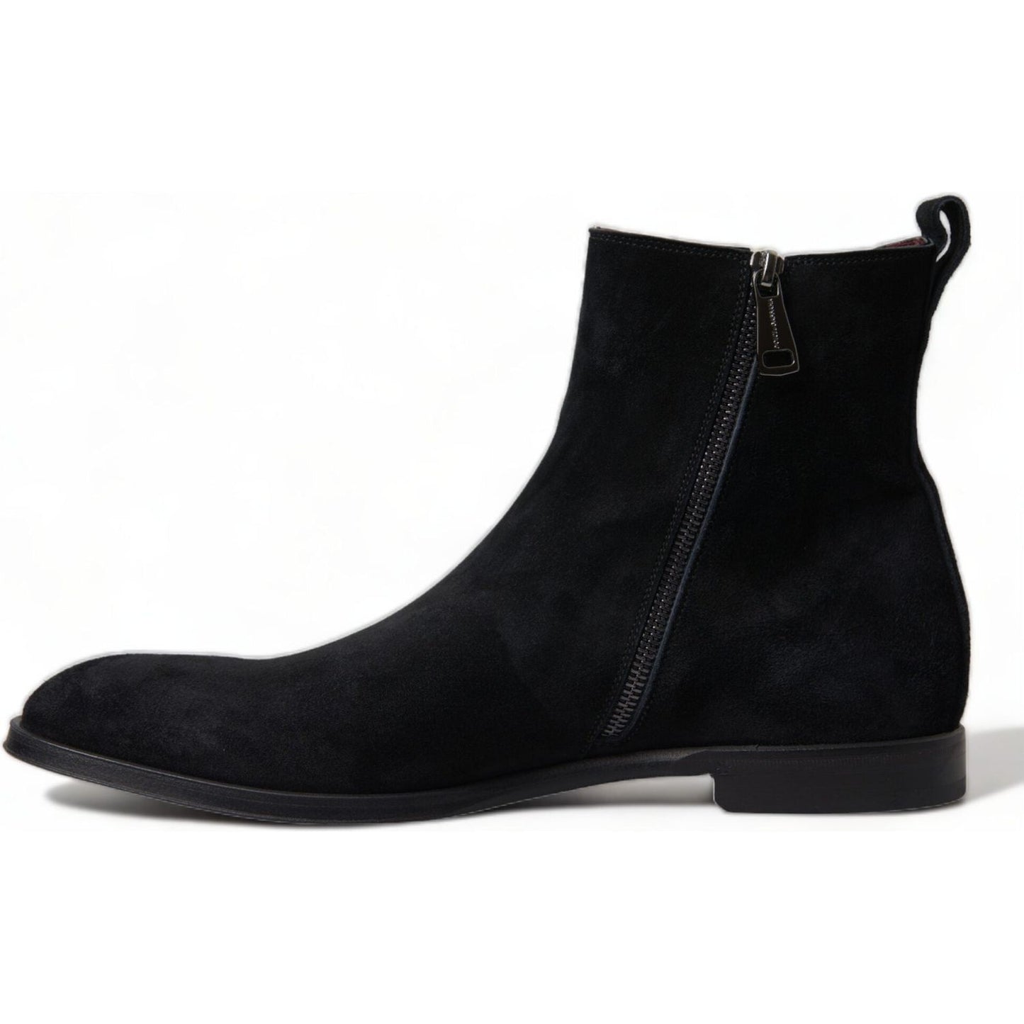 Dolce & Gabbana Elegant Black Velvet Mid-Calf Boots Dolce & Gabbana