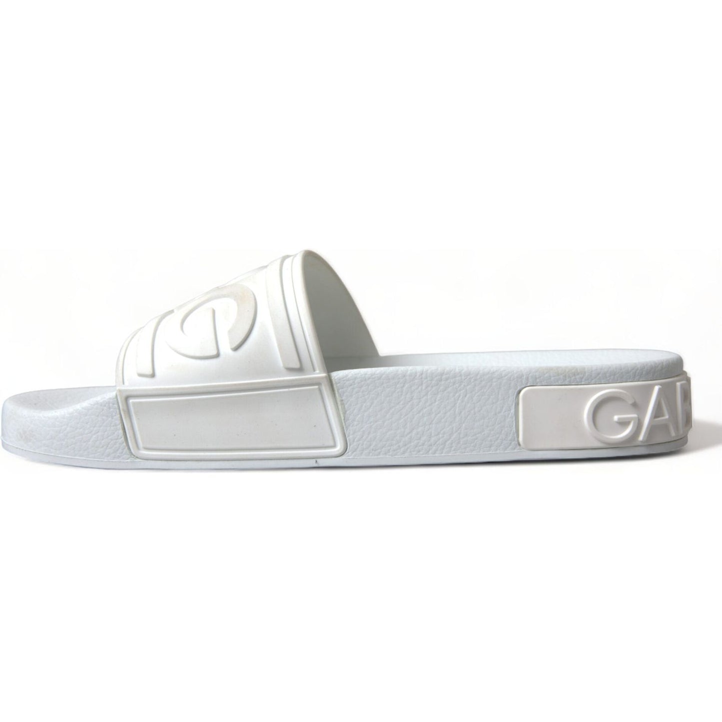 Dolce & Gabbana Elegant White Logo Slides Dolce & Gabbana