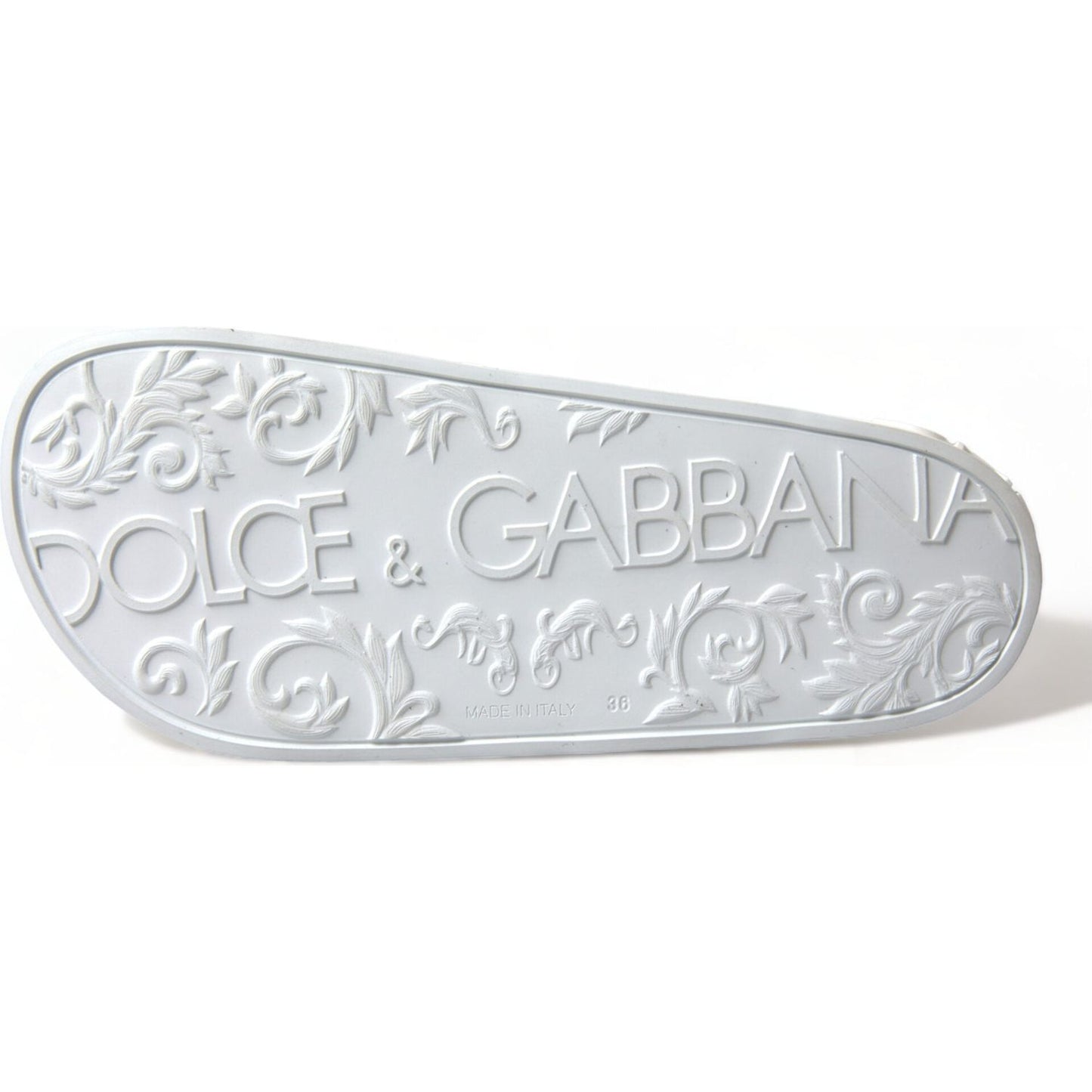 Dolce & Gabbana Elegant White Logo Slides Dolce & Gabbana