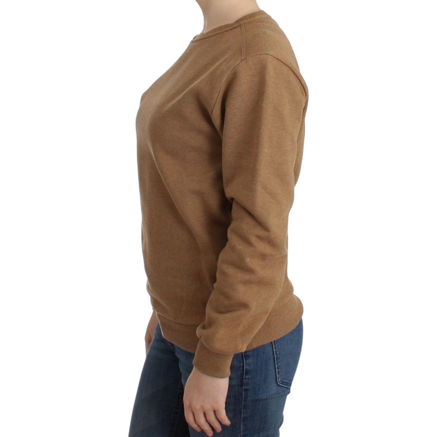 John Galliano Brown Crewneck Cotton Sweater 1728,67345645728,Brown,Clothing,John Galliano,Material: 100% Cotton,New with tags,S,Sweaters - Clothing,Sweaters - Women - Clothing,Sweatshirts - Sweaters - Clothing,Women,Women - Clothing,XS