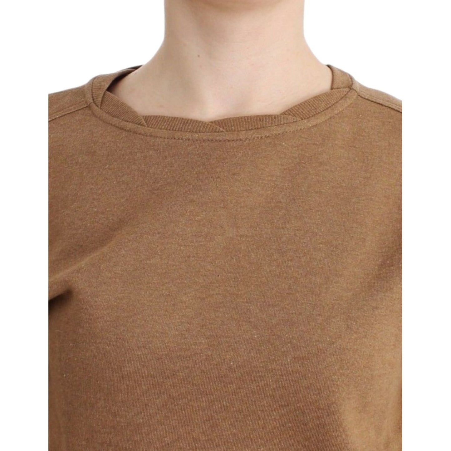 John Galliano Brown Crewneck Cotton Sweater 1728,67345645728,Brown,Clothing,John Galliano,Material: 100% Cotton,New with tags,S,Sweaters - Clothing,Sweaters - Women - Clothing,Sweatshirts - Sweaters - Clothing,Women,Women - Clothing,XS