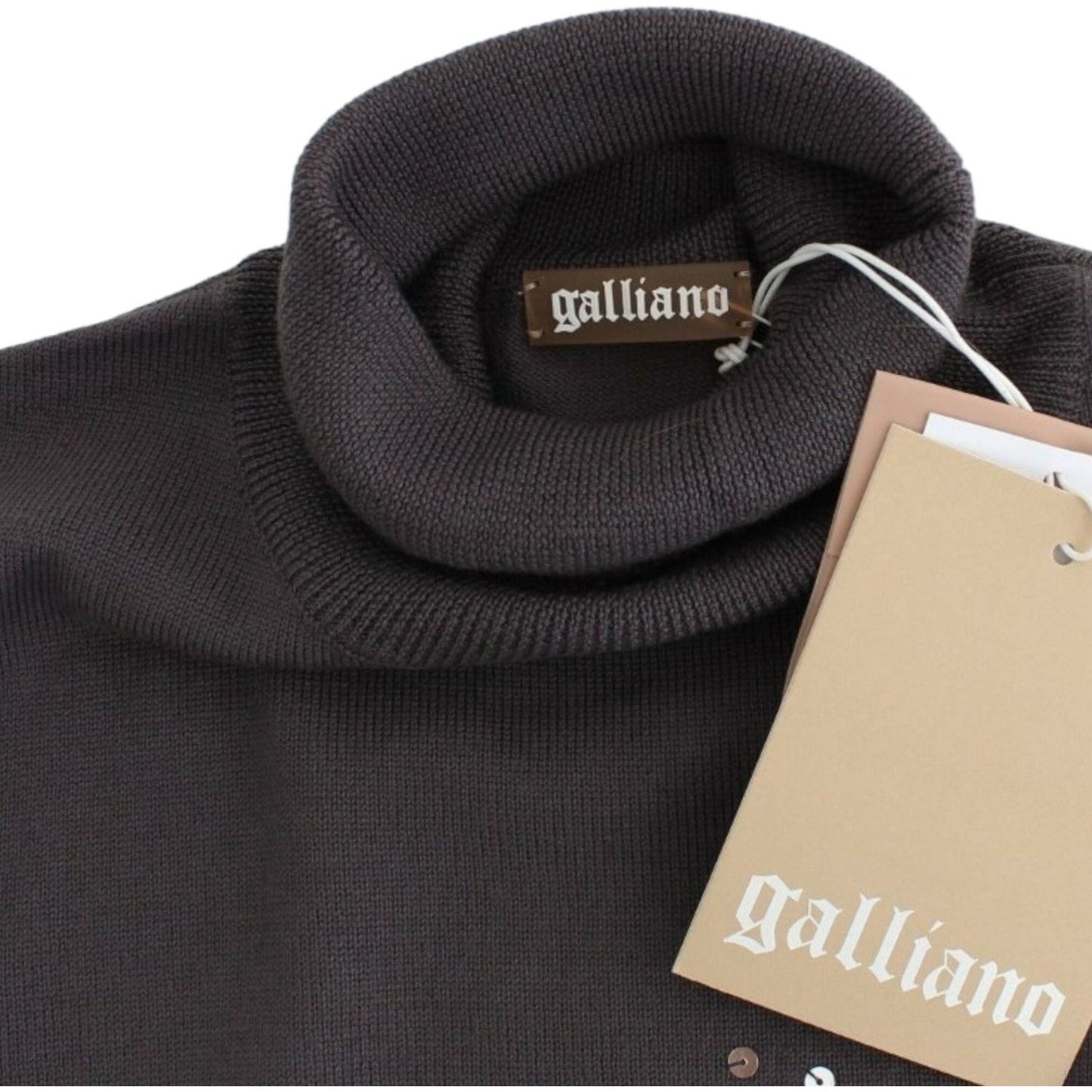 John Galliano Elegant Virgin Wool Turtleneck Sweater John Galliano