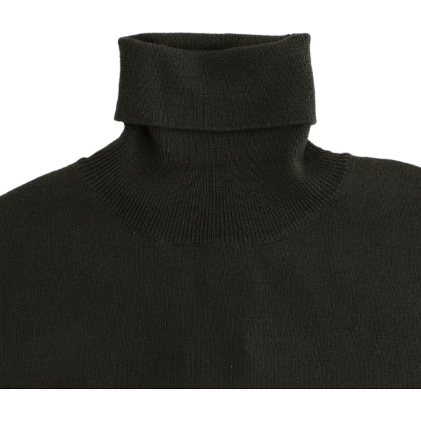 John Galliano Green wool turtleneck sweater