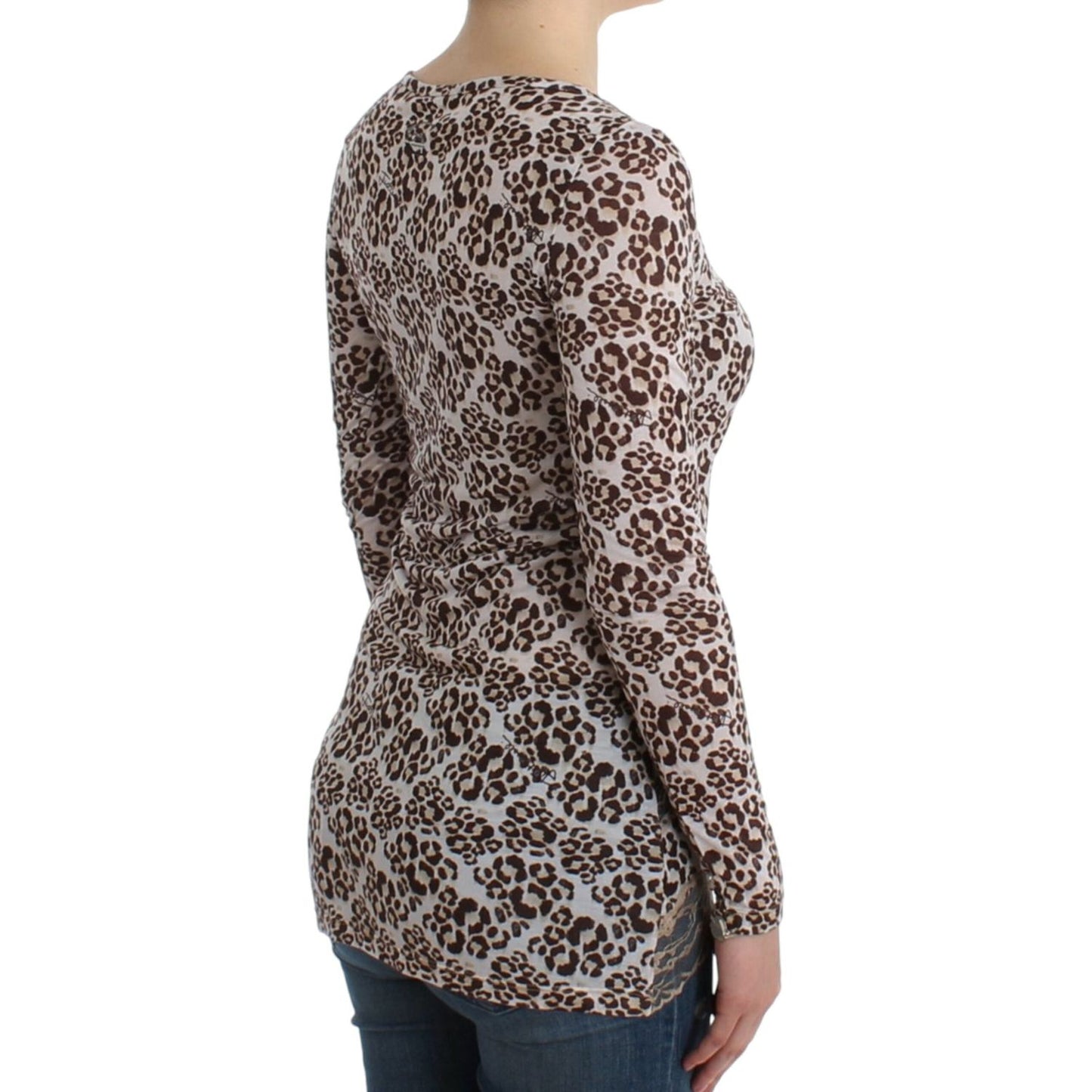 Cavalli Elegant Floral Lace Longsleeve Top Cavalli