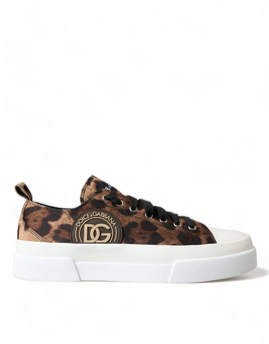 Dolce & Gabbana Elegant Leopard Print Casual Sneakers Dolce & Gabbana