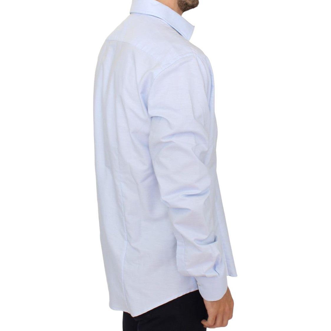 Cavalli Elegant Light Blue Italian Cotton Shirt Cavalli