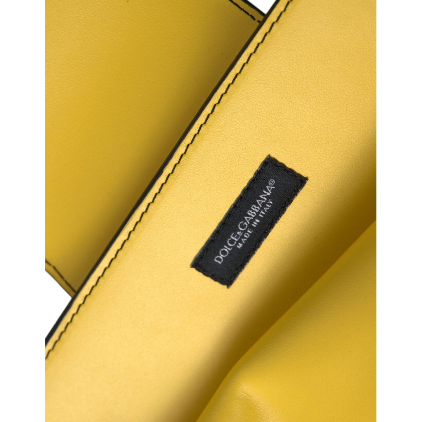 Dolce & Gabbana Exquisite Yellow Leather Eyewear Case Dolce & Gabbana