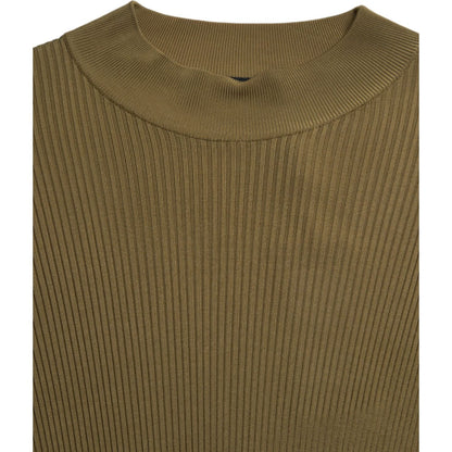 Dolce & Gabbana Army Green Viscose Crewneck Pullover Sweater Dolce & Gabbana