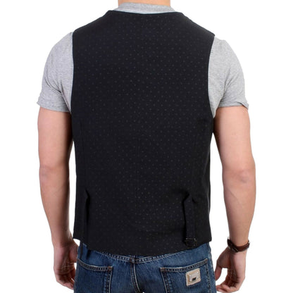 Costume National Black wool blend casual vest 1728,4% Elastane,43% Wool,67345645728,Black,Clothing,Costume National,IT48 | M,Material: 53% Polyester,Men,Men - Clothing,New with tags,Suits & Blazers - Clothing,Vests - Men - Clothing,Waistcoats - Suits & Bl