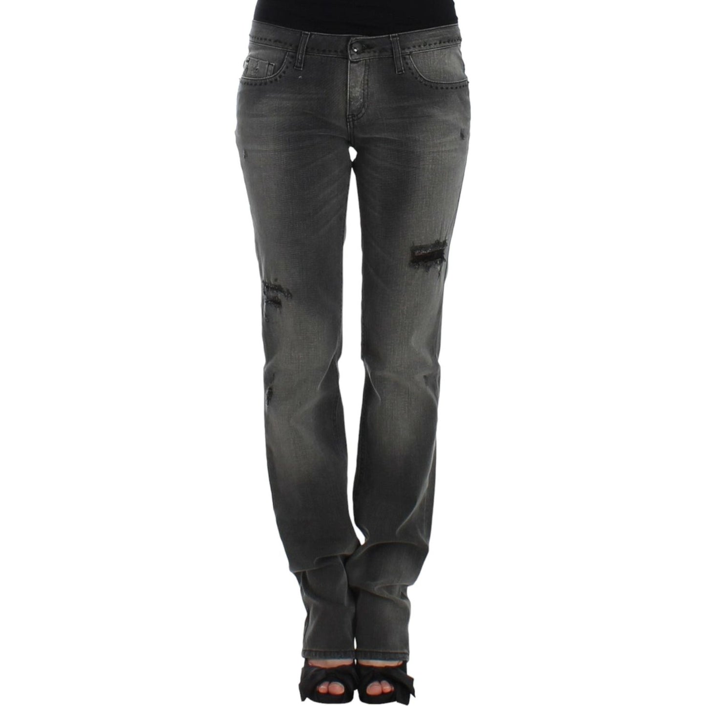 Costume National Gray straight leg jeans 1728,2% elastan,67345645728,Clothing,Costume National,Gray,Jeans & Pants - Women - Clothing,Jeans Denim - Clothing,Material: 98% cotton,New with tags,Straight-Leg Jeans - Jeans Denim - Clothing,W24,W25,W26,W27,W28,