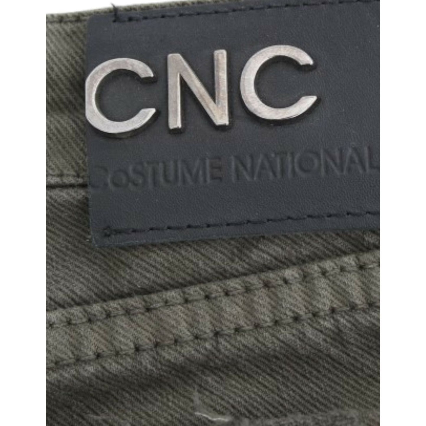 Costume National Chic Green Slim Leg Designer Jeans Costume National