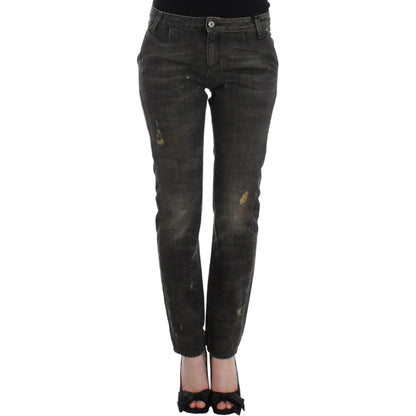 Costume National Gray distressed jeans 1728,67345645728,Clothing,Costume National,Gray,Jeans & Pants - Women - Clothing,Jeans Denim - Clothing,Material: 100% cotton,New with tags,Straight-Leg Jeans - Jeans Denim - Clothing,W26,Women,Women - Clothing