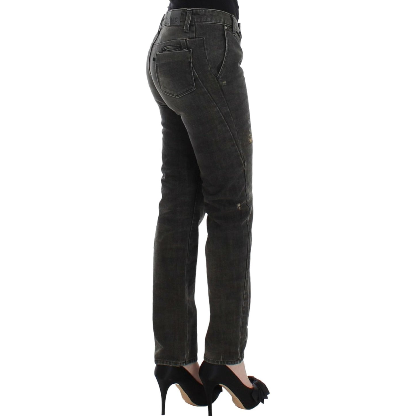 Costume National Gray distressed jeans 1728,67345645728,Clothing,Costume National,Gray,Jeans & Pants - Women - Clothing,Jeans Denim - Clothing,Material: 100% cotton,New with tags,Straight-Leg Jeans - Jeans Denim - Clothing,W26,Women,Women - Clothing