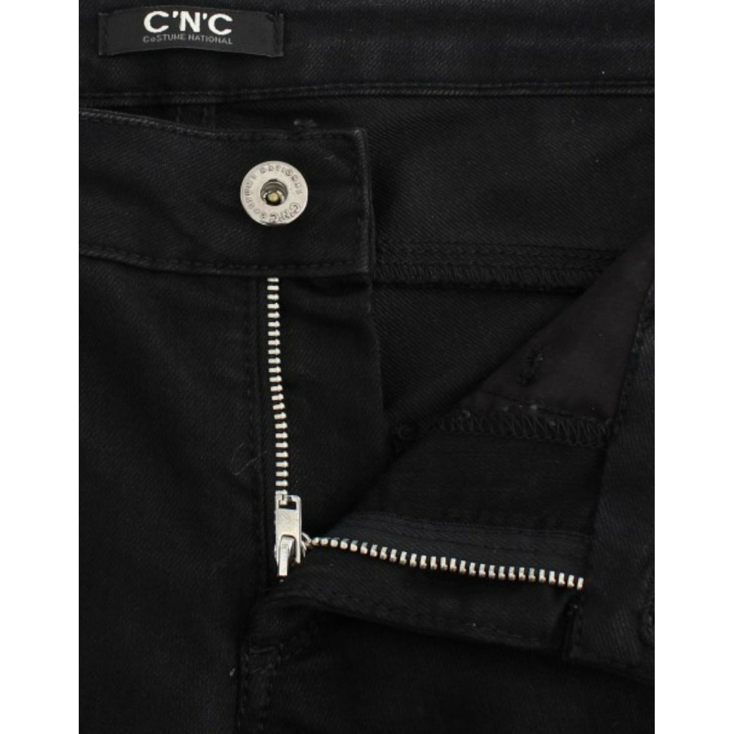 Costume National Black straight leg jeans 1728,35% elastan,67345645728,Black,Clothing,Costume National,Jeans & Pants - Women - Clothing,Jeans Denim - Clothing,Material: 65% cotton,New with tags,Straight-Leg Jeans - Jeans Denim - Clothing,W26,Women,Women -
