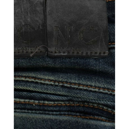 Costume National Blue straight leg jeans 1728,3% elastan,6% polyester,67345645728,Blue,Clothing,Costume National,Jeans & Pants - Women - Clothing,Jeans Denim - Clothing,Material: 91% cotton,New with tags,Straight-Leg Jeans - Jeans Denim - Clothing,W26,Wom