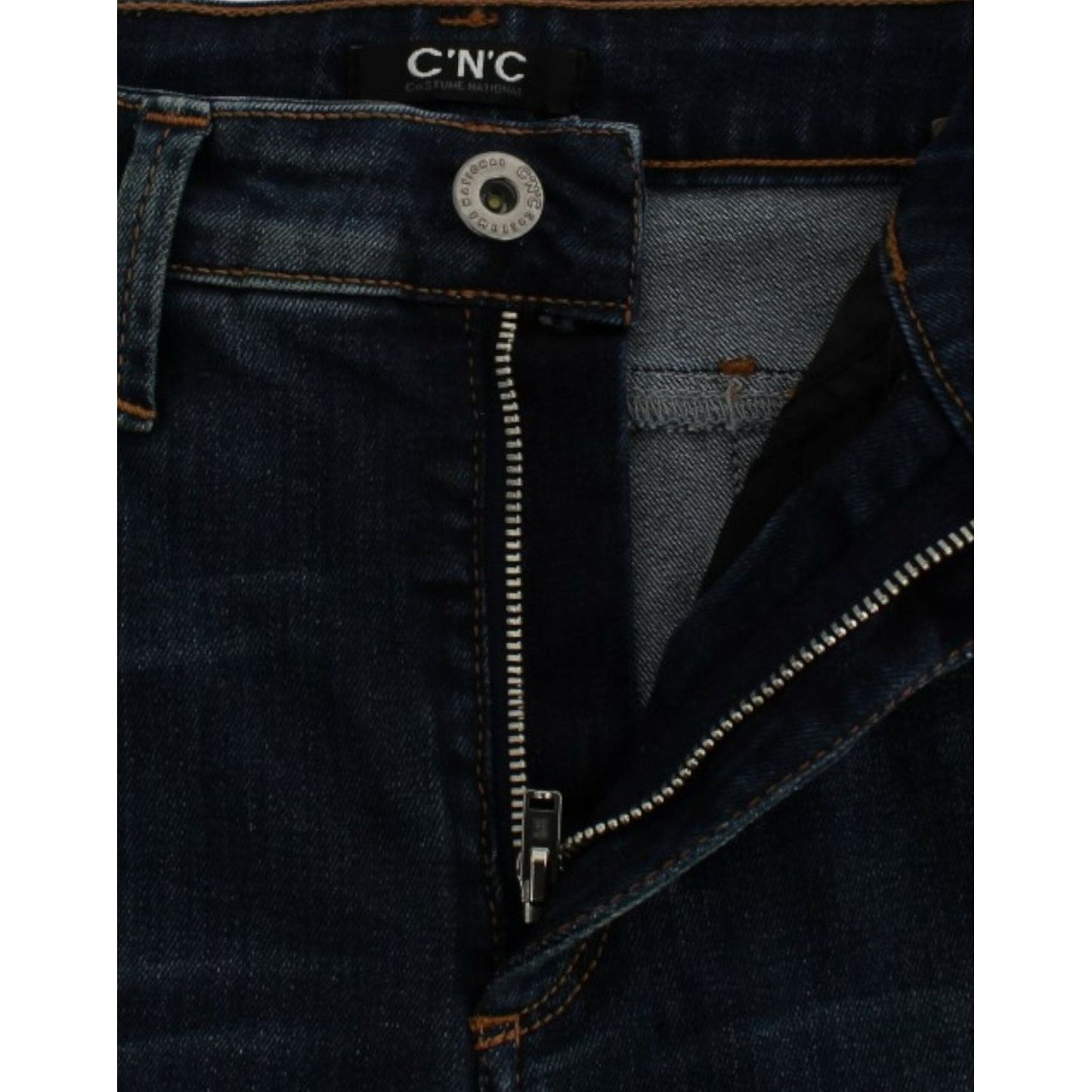 Costume National Blue straight leg jeans 1728,3% elastan,6% polyester,67345645728,Blue,Clothing,Costume National,Jeans & Pants - Women - Clothing,Jeans Denim - Clothing,Material: 91% cotton,New with tags,Straight-Leg Jeans - Jeans Denim - Clothing,W26,Wom