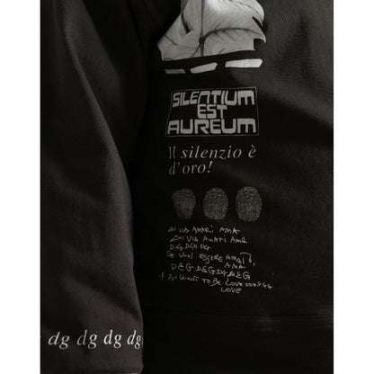 Dolce & Gabbana Dark Gray Cotton Button Down Pullover Sweater Dolce & Gabbana